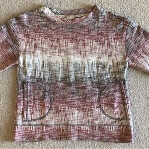 ANTHROPOLOGIE 3/4 Sleeve Cotton/Viscose Blend Tunic , Multicolor, Size S